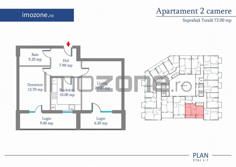 Preciziei 2 camere, 72 mp, etaj 2, bloc finalizat, centrala proprie, str Preciziei
